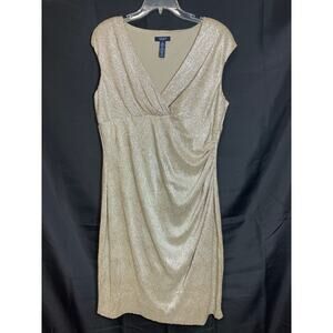 Women's Chaps Champagne Evening Dress Size 18